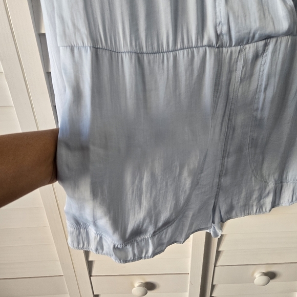 Intimately Free People Light Blue Long Sleeve Collared Loungewear Romper Size M - Picture 6 of 13